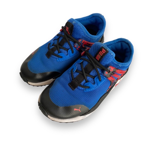 PUMA Pacer Future Splatter Kids Boy’s Blue Runner Sneakers Shoes Size 12C/17.5cm - Picture 1 of 15